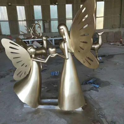 园林不锈钢博鱼网页版 新农村博鱼网页版 不锈钢公园抽象人物动物景观博鱼网页版