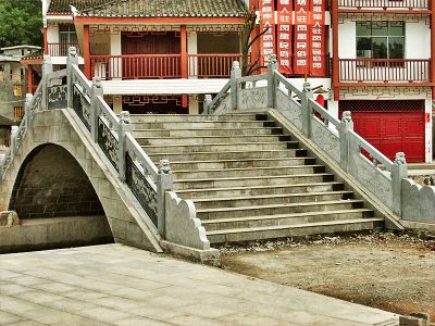 景区石拱桥大理石栏杆扶手博鱼网页版