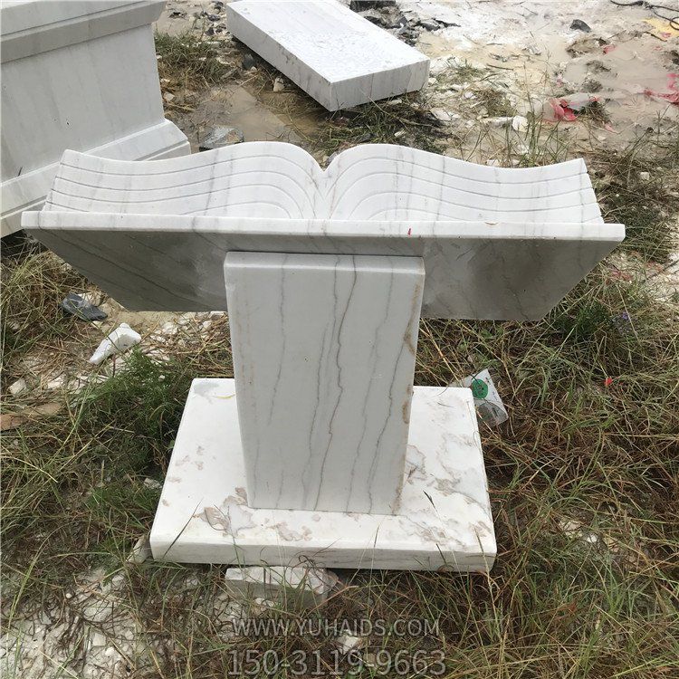 石雕书，汉白玉展开的书本博鱼网页版