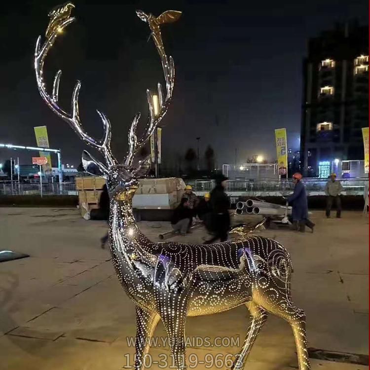 不锈钢户外园林镂空照明梅花鹿博鱼网页版