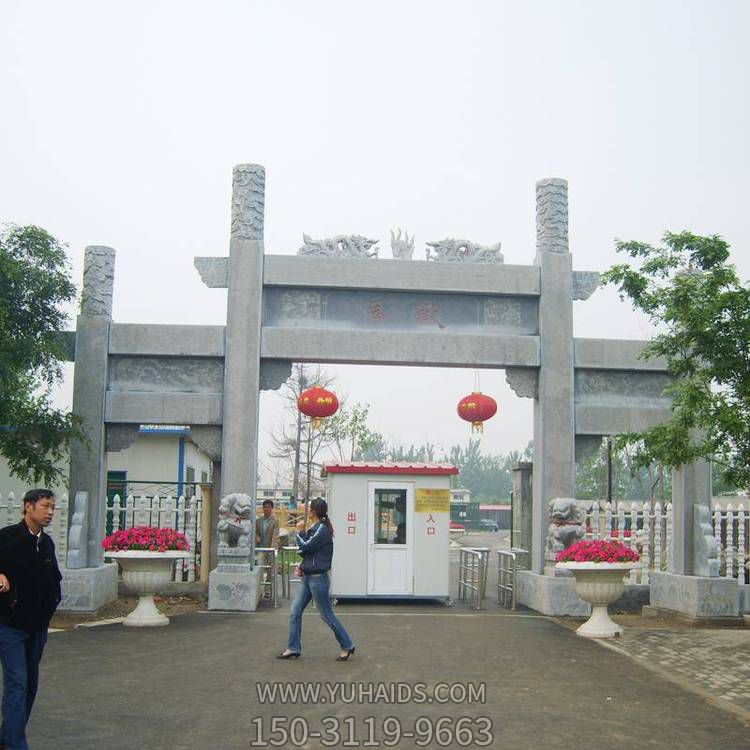 大理石石雕户外园林景观大型牌坊博鱼网页版