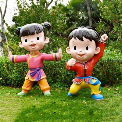 游乐场摆放玻璃钢卡通功夫人物博鱼网页版