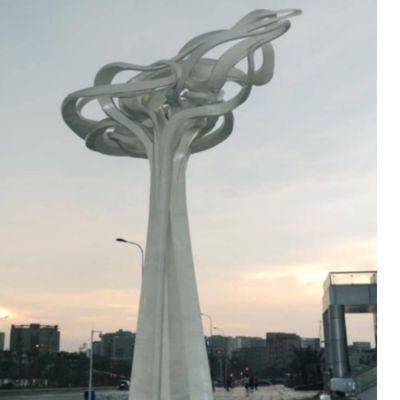 不锈钢抽象云朵树  大型城市广场艺术造型博鱼网页版