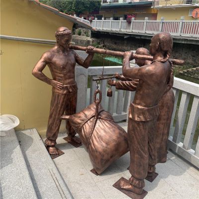称粮食的玻璃钢仿铜户外园林景观人物博鱼网页版