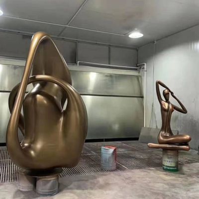 玻璃钢抽象艺术景观摆件