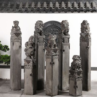 仿古石雕青石中式栓 拴马柱博鱼网页版
