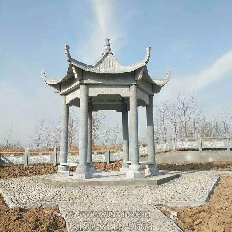 园林户外大理石石雕中式六角凉亭博鱼网页版