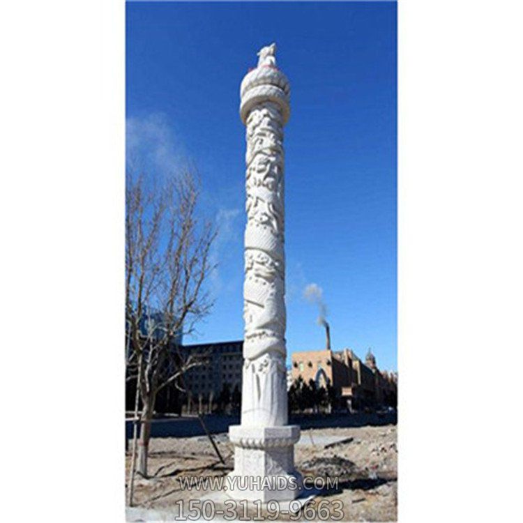 优质石材汉白玉浮雕龙石柱广场华表博鱼网页版