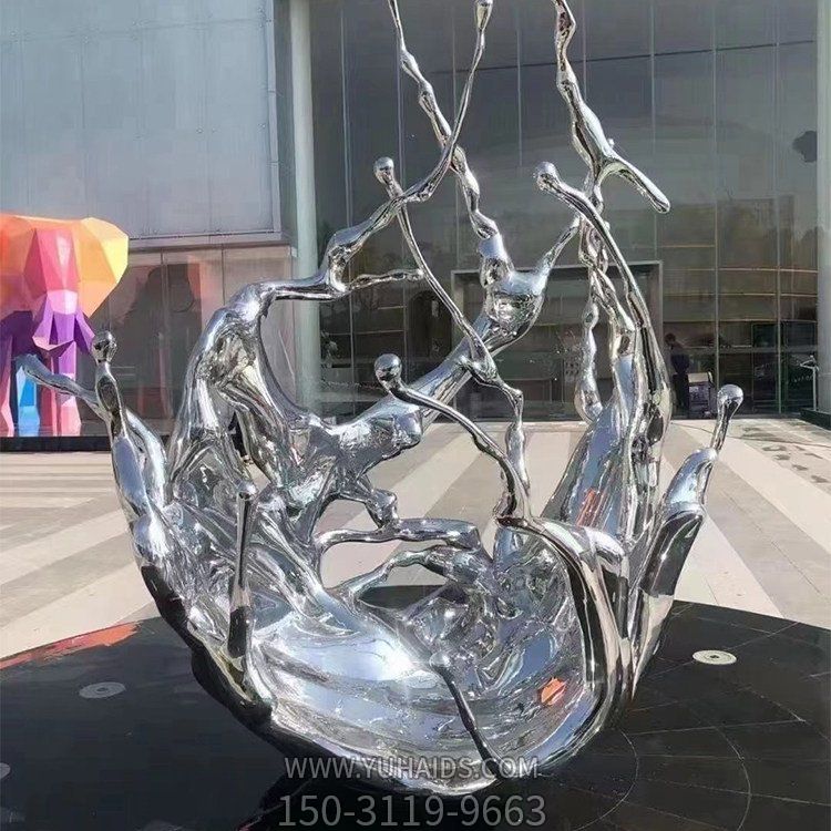 镜面不锈钢户外广场海浪浪花博鱼网页版