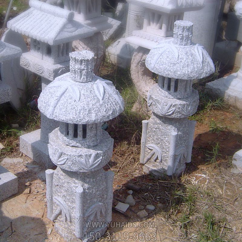 石灯笼中式落地庭院装饰仿古做旧石头灯户外摆件青石石灯博鱼网页版
