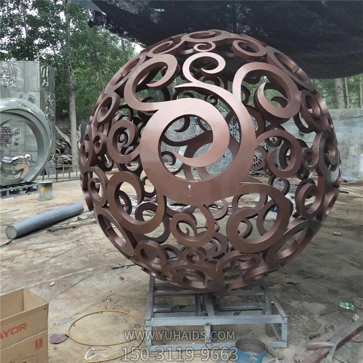 校园广场户外园林不锈钢镂空球博鱼网页版