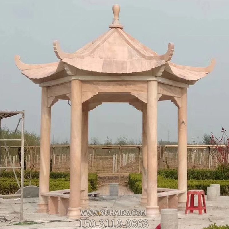公园广场摆放大理石六级仿古建休闲凉亭博鱼网页版