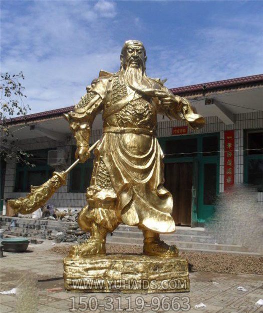 不锈钢喷金烤漆庭院大型供奉佛像关公博鱼网页版
