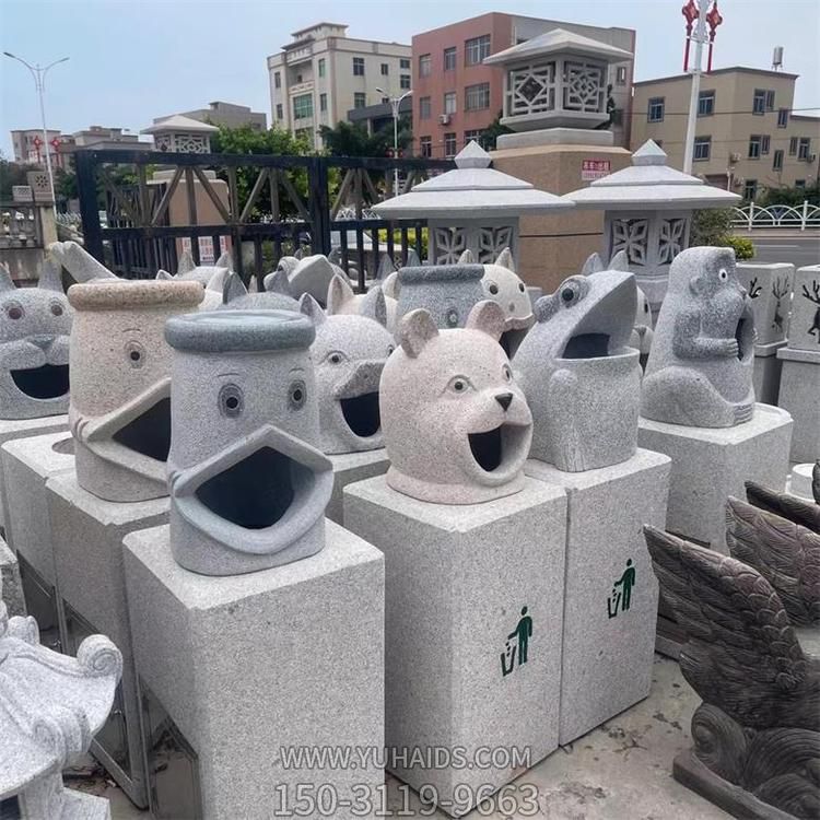 公园户外花岗岩浮雕卡通动物垃圾桶博鱼网页版
