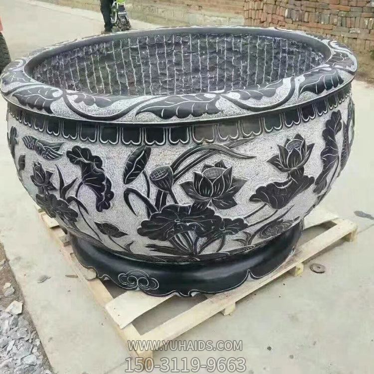 石雕天然石鱼缸石槽仿古新中式花盆荷花缸博鱼网页版