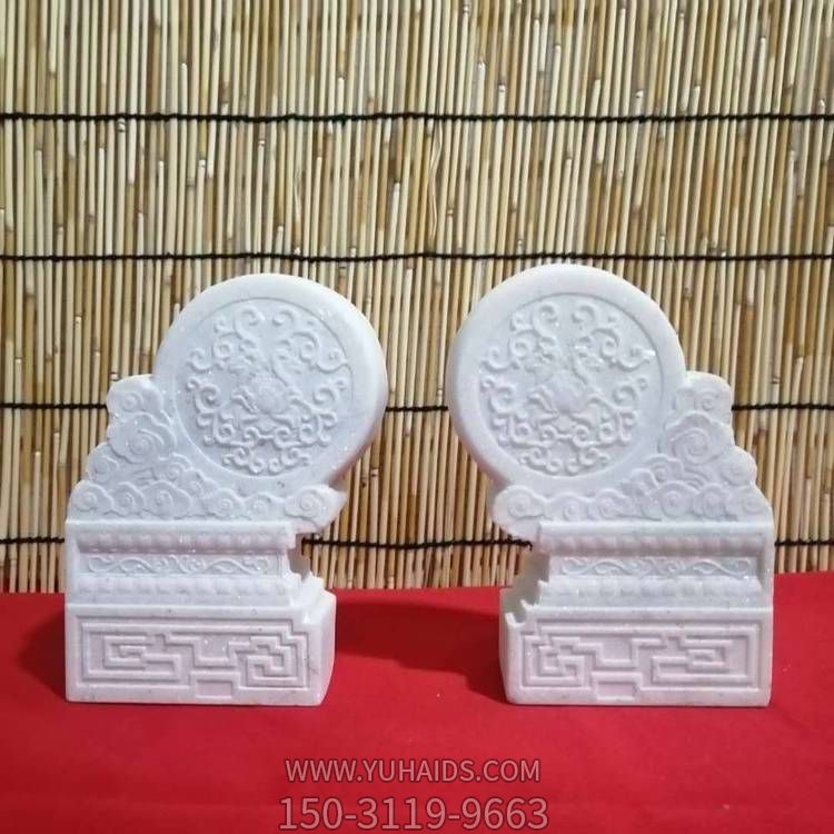 庭院大理石石雕抱鼓石博鱼网页版摆件