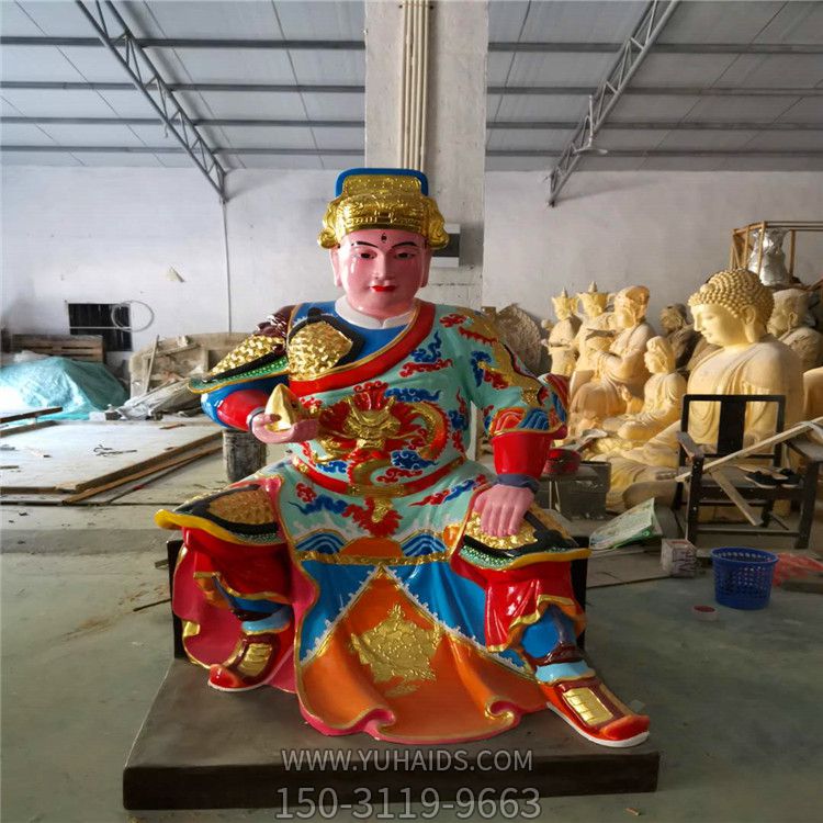 寺庙大型仿真人物景观玻璃钢彩绘马王爷博鱼网页版
