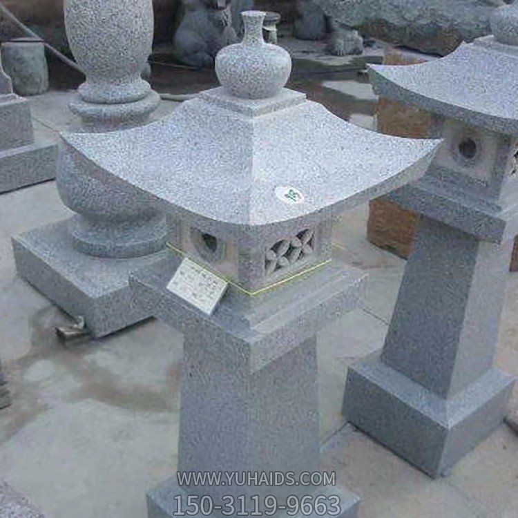 公园路边石雕中式石灯博鱼网页版