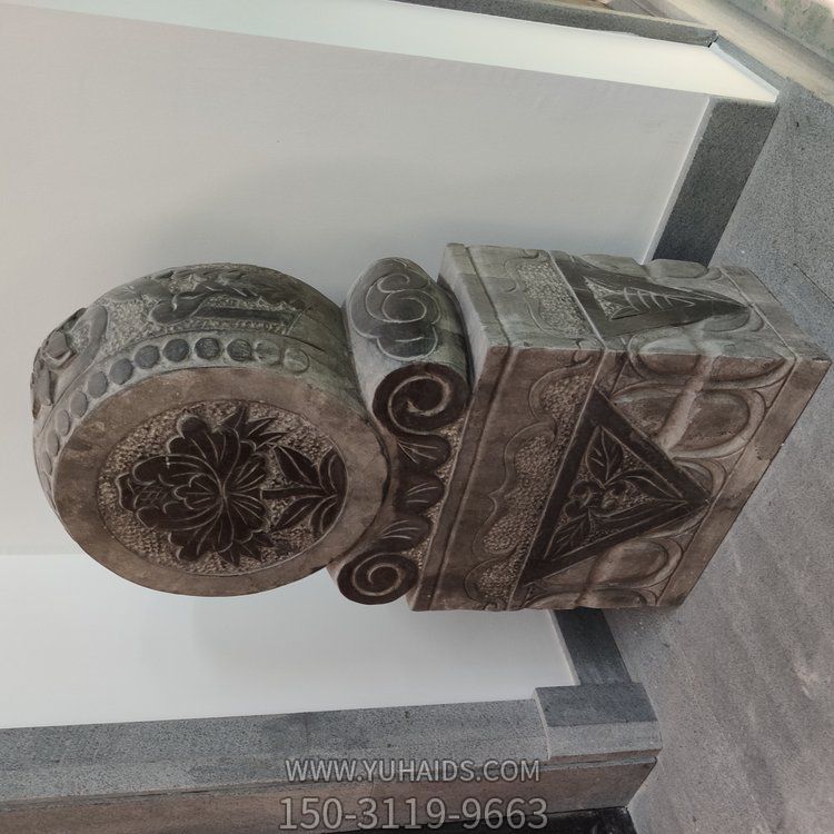 别墅摆放青石做旧雕刻中式抱鼓石门墩博鱼网页版