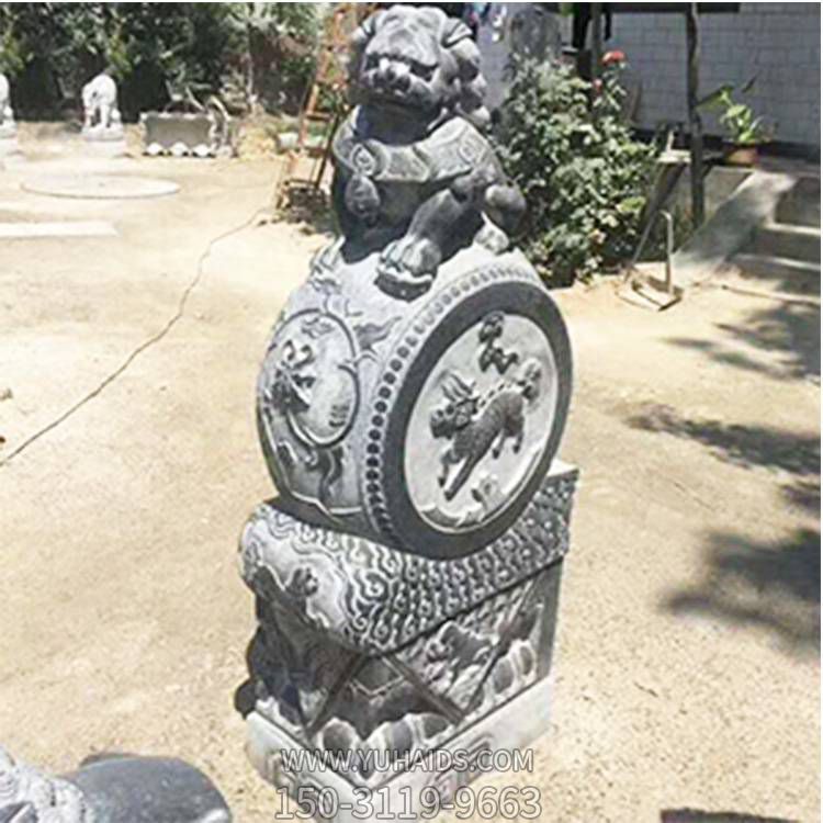 青石仿古大门门口镇宅狮子抱鼓石博鱼网页版