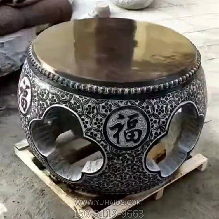 庭院空心青石石雕圆形石桌博鱼网页版