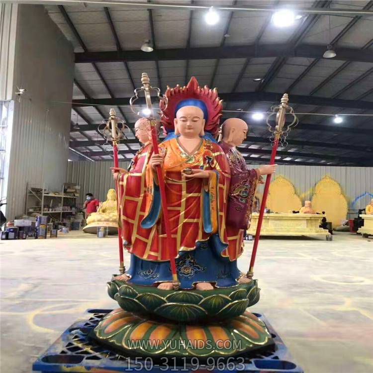 寺庙玻璃钢贴金地藏王菩萨博鱼网页版佛像