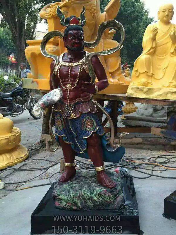 寺庙大型玻璃钢护法玻璃钢彩绘八大金刚博鱼网页版
