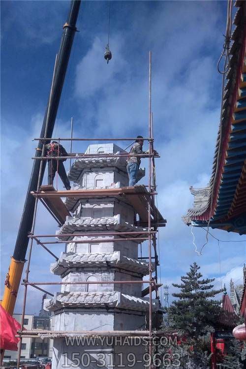 晚霞红大理石石雕大型三层喷泉博鱼网页版