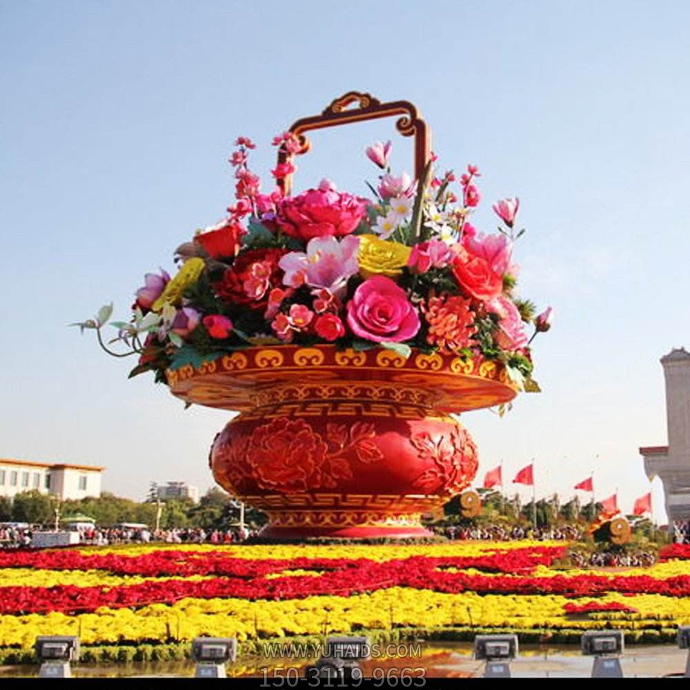 广场天安门玻璃钢大花篮博鱼网页版