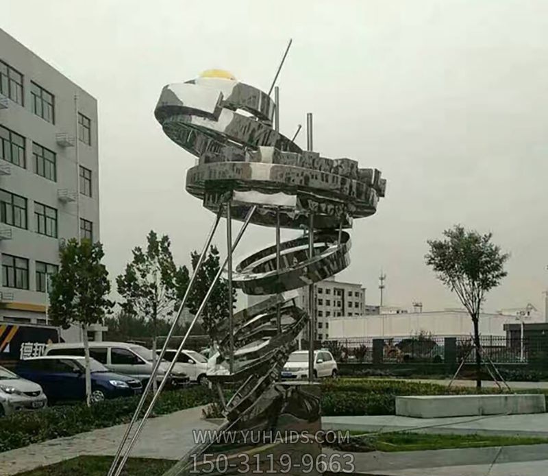 企业商场造型奇特不锈钢戒指组合博鱼网页版