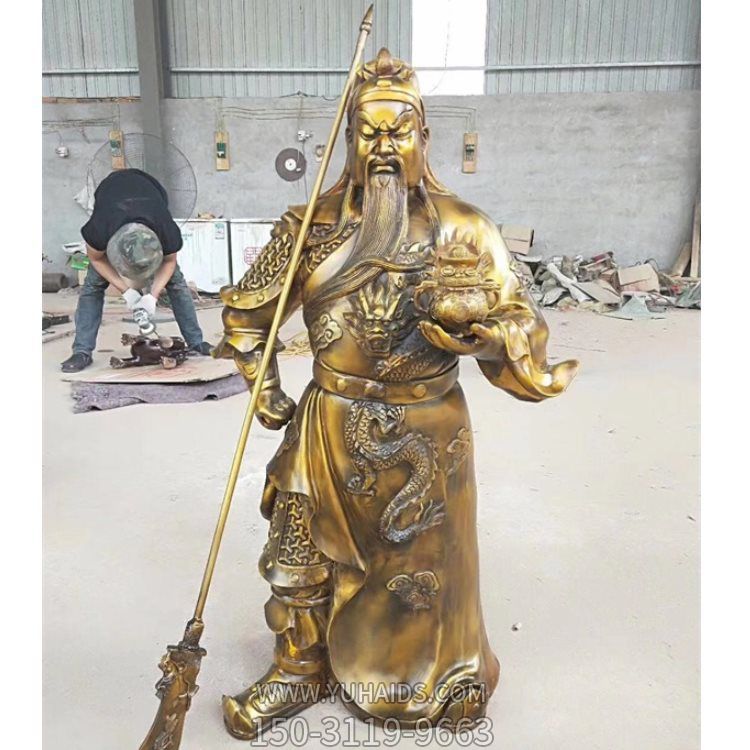 铜雕立式大型寺庙家居关公关羽博鱼网页版