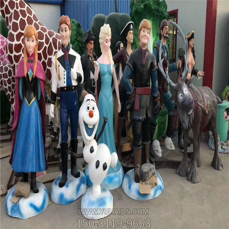 游乐场户外摆放玻璃钢卡通迪士尼动漫人物小品博鱼网页版