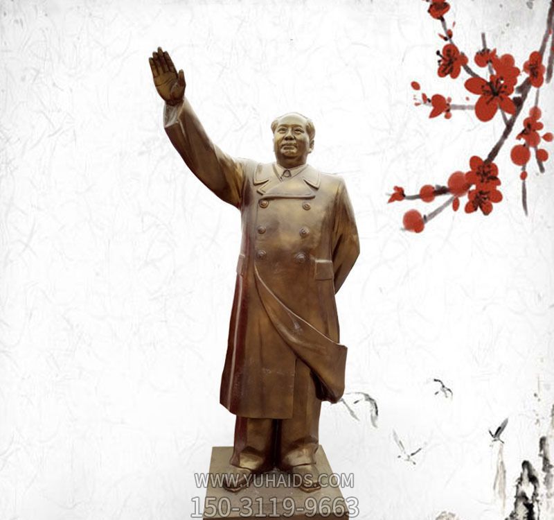 景区铜雕挥手的毛泽东博鱼网页版