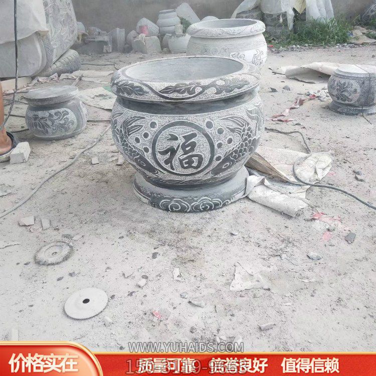 大理石石雕园林景观种花养鱼鱼缸博鱼网页版