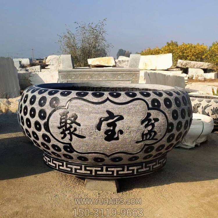 石雕鱼缸仿古青石养鱼水槽石缸庭院户外浮雕花盆博鱼网页版