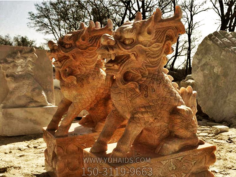 庭院别墅黄蜡石石雕麒麟博鱼网页版