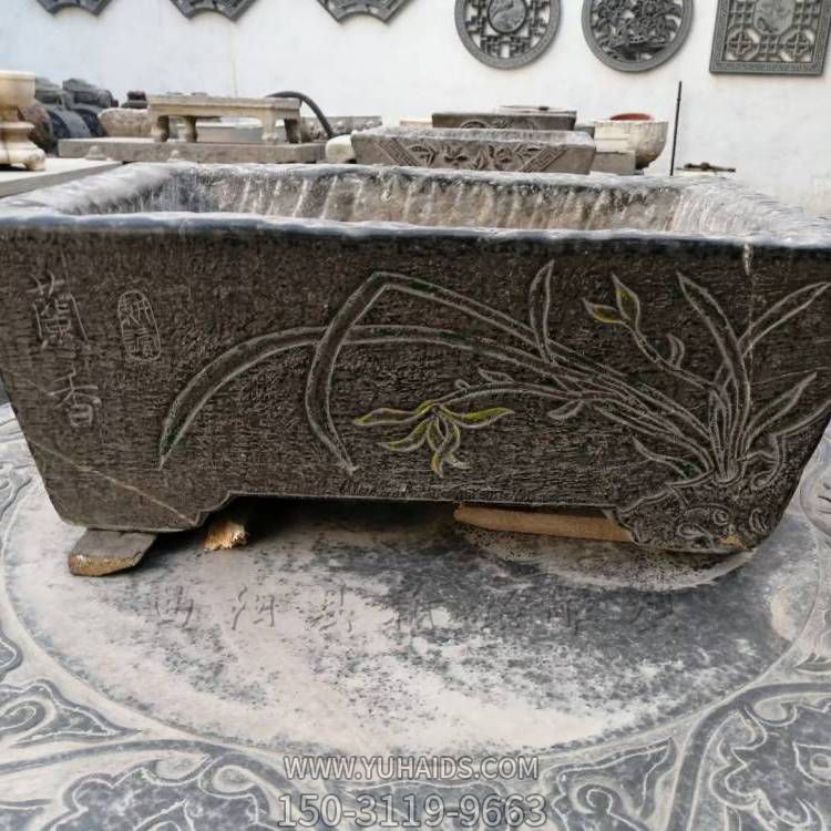 青石石雕鱼缸花盆洗手盆石槽庭院户外仿古水槽石缸博鱼网页版