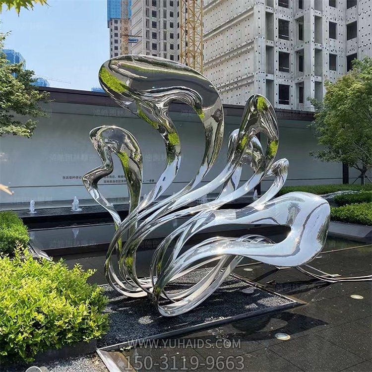 不锈钢镜面抽象园林景观摆件博鱼网页版