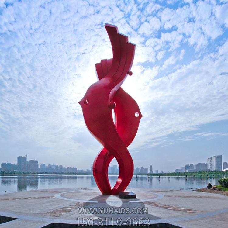 城市广场不锈钢几何户外园林景观大型彩绘景观博鱼网页版