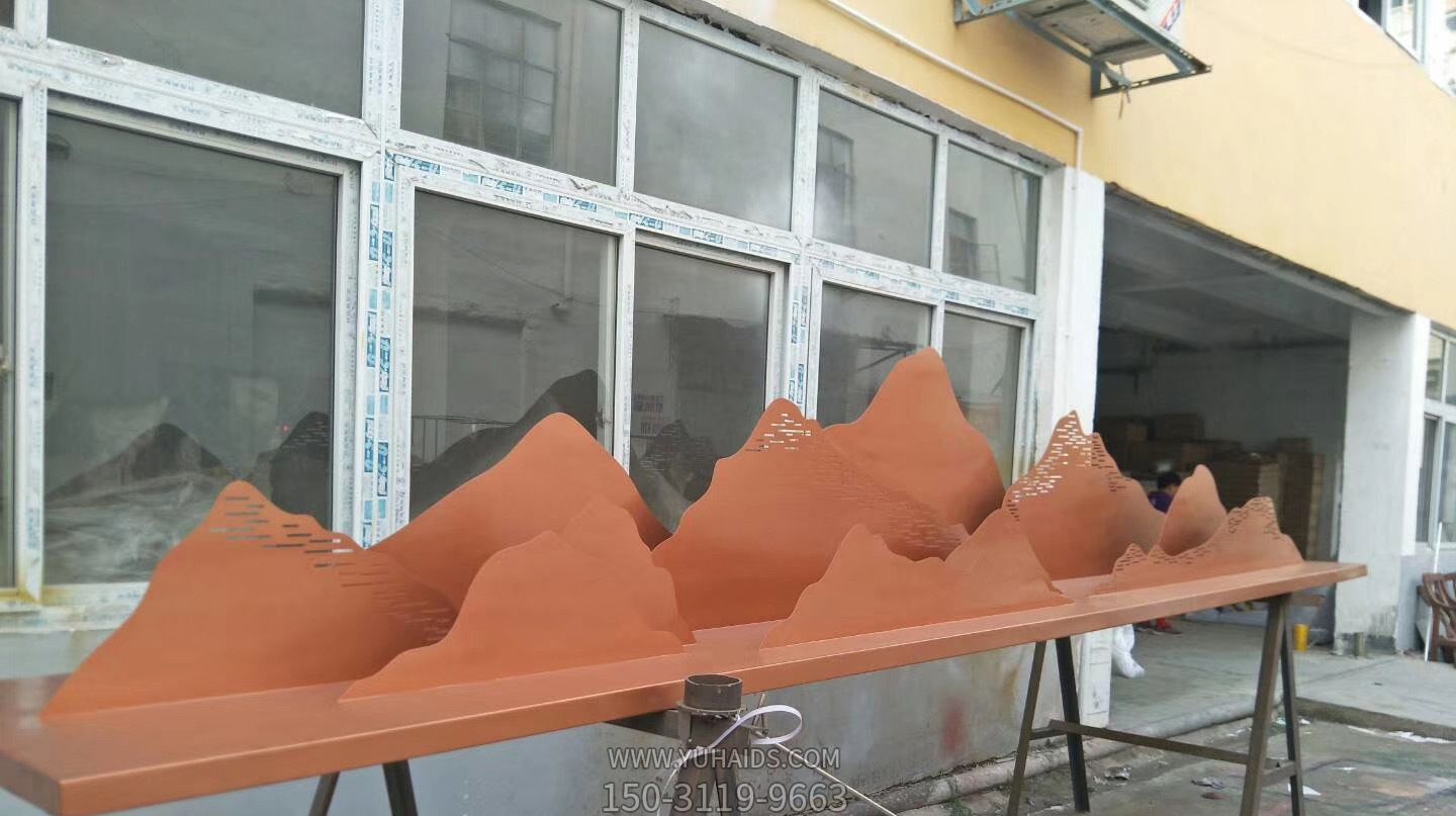 不锈钢假山水池景装饰立体山形山峰博鱼网页版