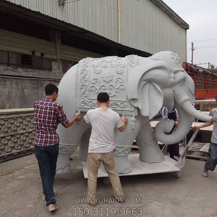 庭院户外门口大型石雕大象博鱼网页版