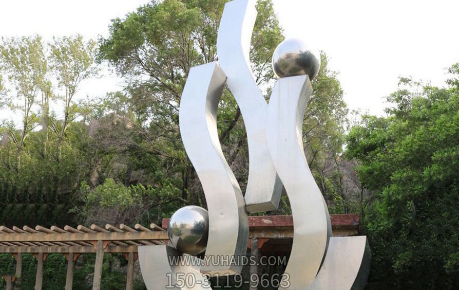 公园景区抽象不锈钢飘带博鱼网页版