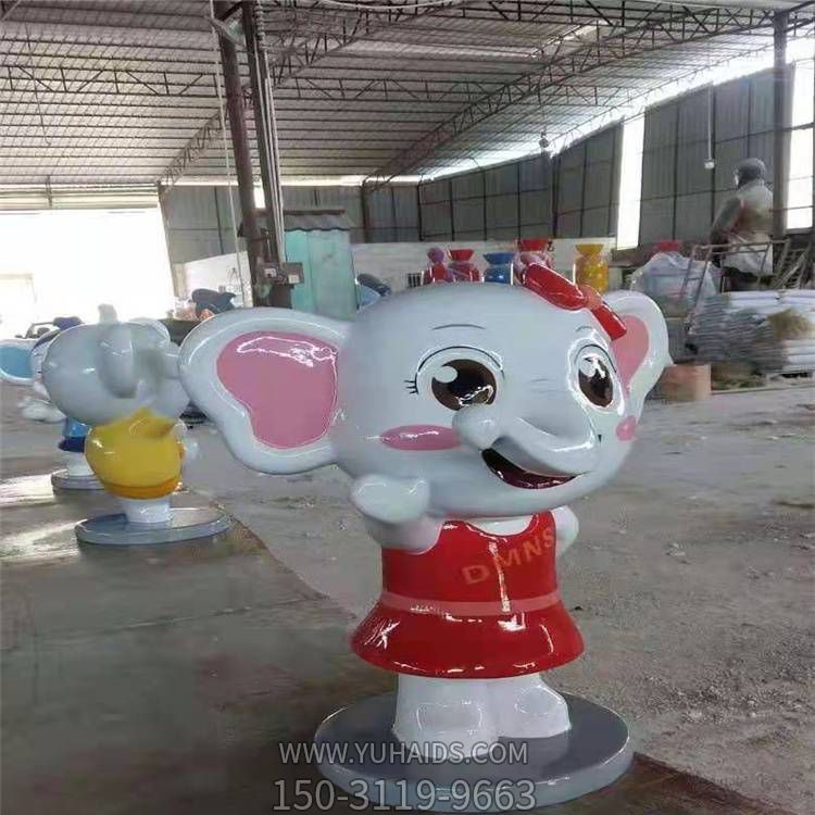 园林广场玻璃钢卡通户外园林景观大象博鱼网页版