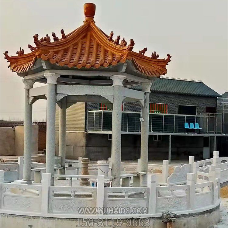 石雕凉亭大理石石雕户外公园欧式凉亭博鱼网页版