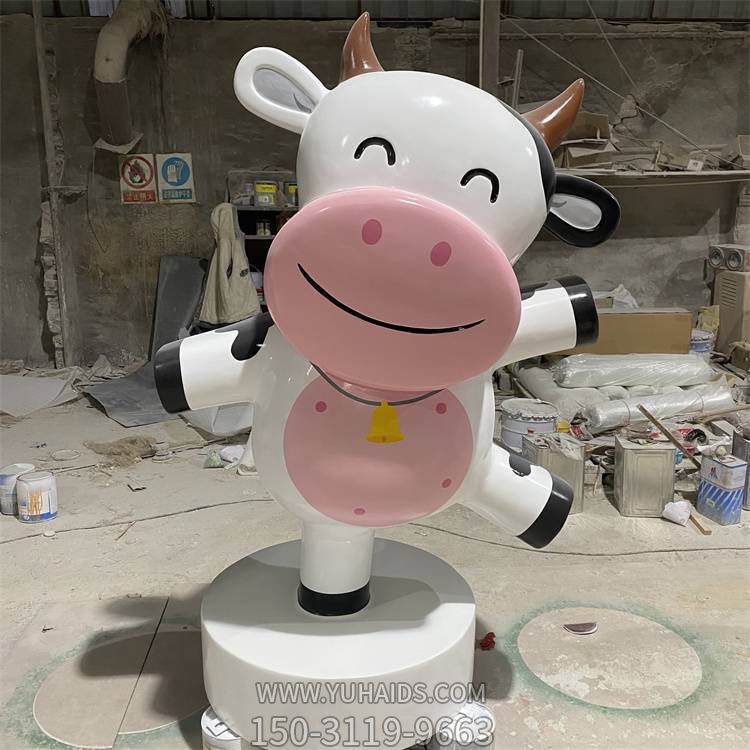 商场幼儿园玻璃钢卡通小奶牛博鱼网页版