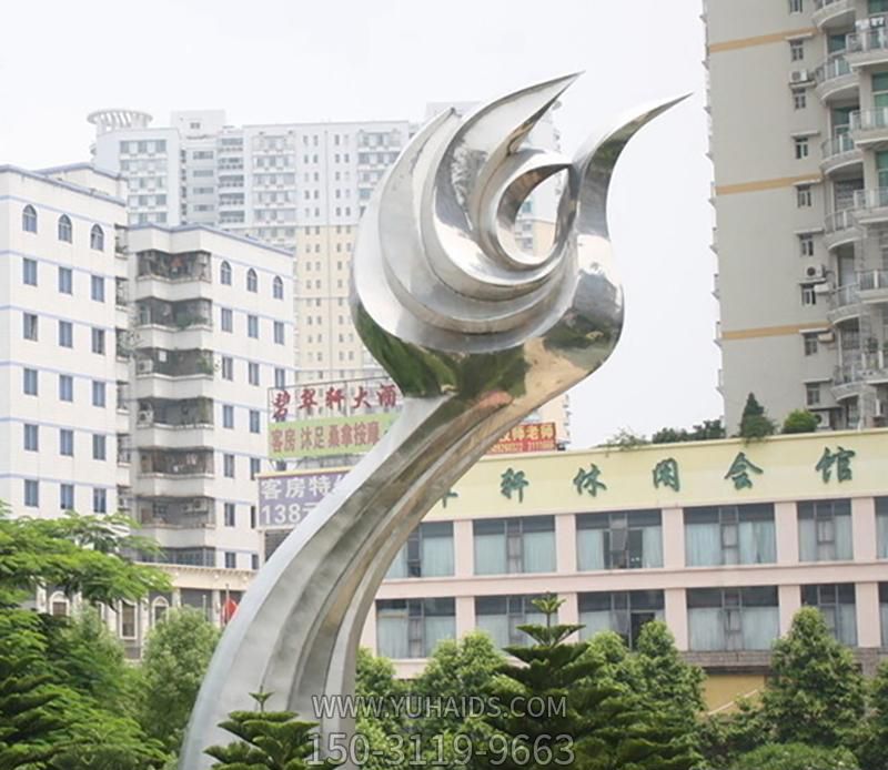 商业街大型不锈钢创意海浪浪花博鱼网页版