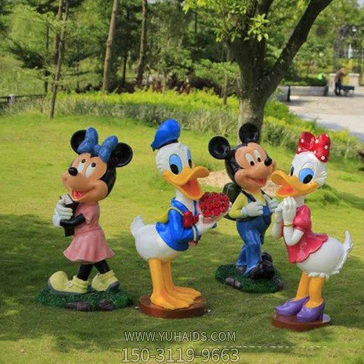 园林公园游乐场玻璃钢空动物景观米老鼠唐老鸭博鱼网页版