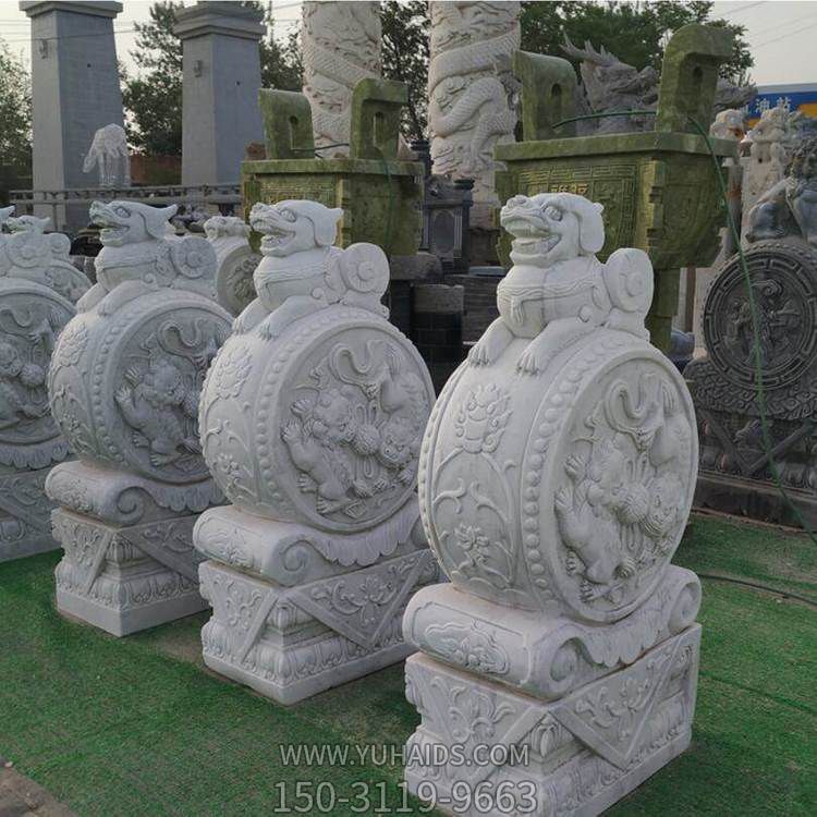 石雕门墩一对 仿古青石抱鼓 家用镇宅吉祥石鼓博鱼网页版
