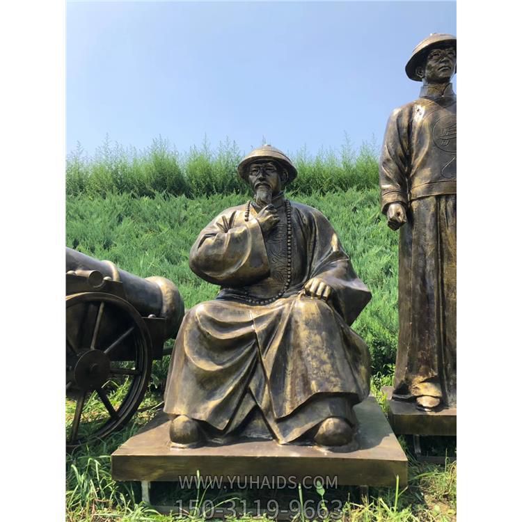 广场玻璃钢仿铜民族英雄林则徐雕像博鱼网页版
