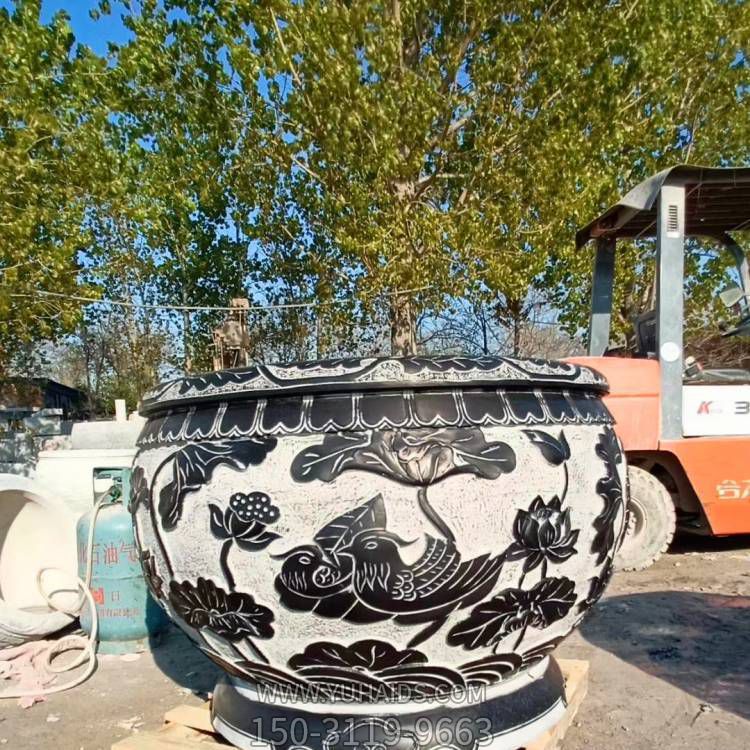 仿古青石石雕户外庭院鱼缸博鱼网页版